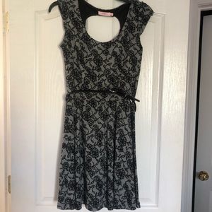 Candie’s Black Lace Skater Dress